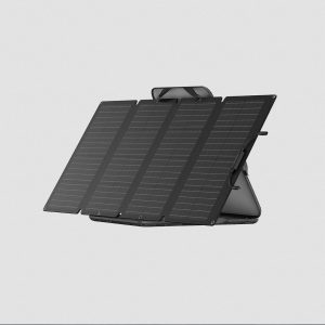 EcoFlow 160W Portable Solar Panel angle view with case