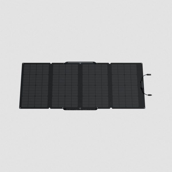 EcoFlow 160W Portable Solar Panel front view with case stand