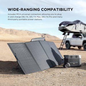 The EcoFlow 400W Portable Solar Panel has a wide range of compatibilities with other devices