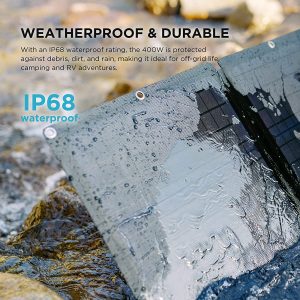 The EcoFlow 400W Portable Solar Panel is weatherproof and durable