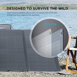 The EcoFlow 400W Portable Solar Panel is covered with ETFE film for protection