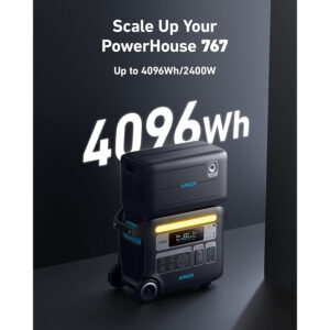Anker PowerHouse 767 with Anker 760 Expansion Battery has a capacity of 4096 wh
