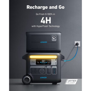 Anker PowerHouse 767 with Anker 760 Expansion Battery can recharge fast