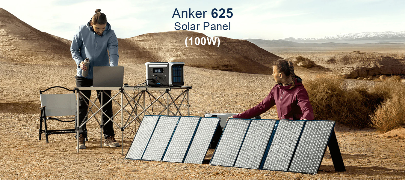 Anker 625 Solar Panel shown outdoors